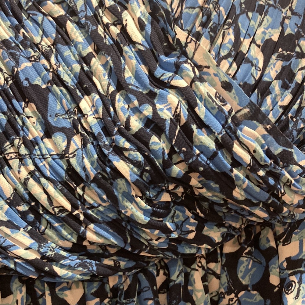 Banana Republic Blue Print Midi Dress - Picture 3 of 3